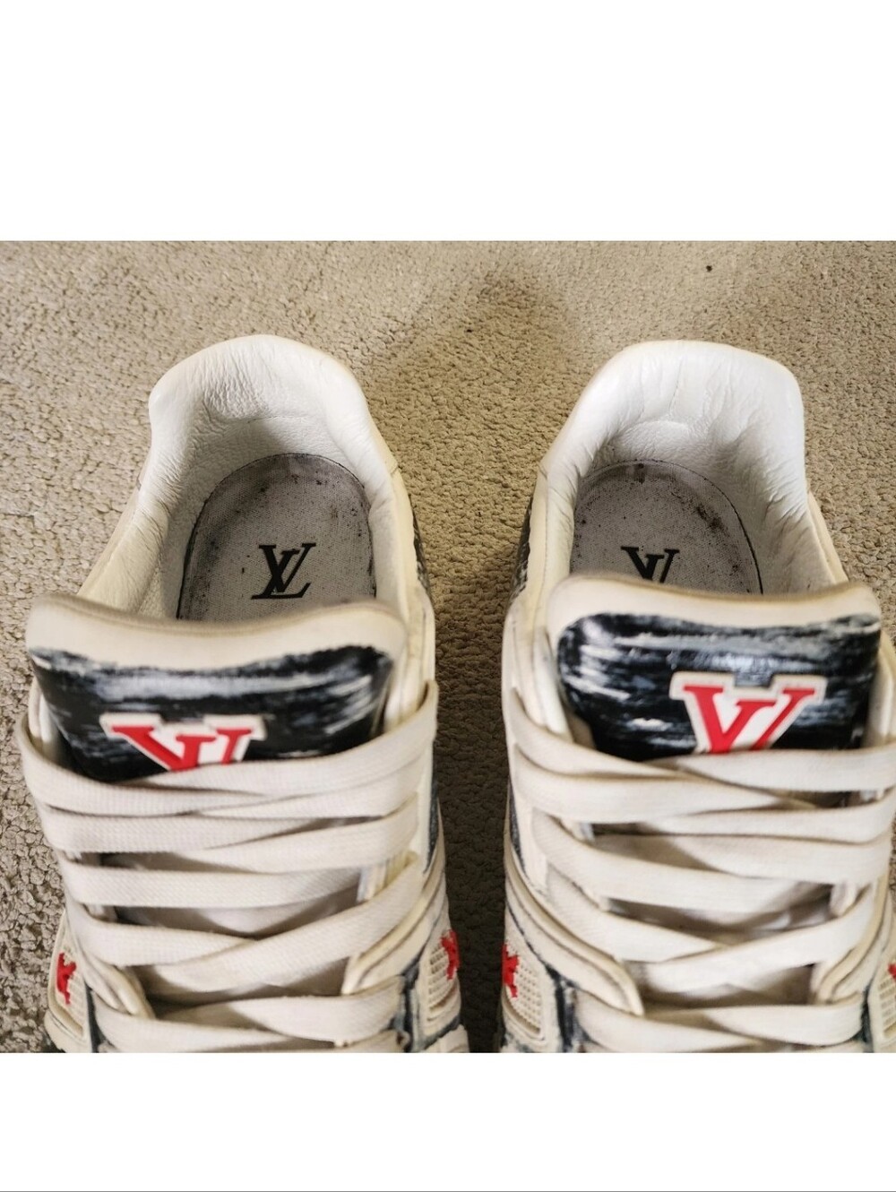 Louis Vuitton LV 'Colored In' White Trainer Men's Sneaker Size 6.5 LV/8 US - Picture 6 of 14